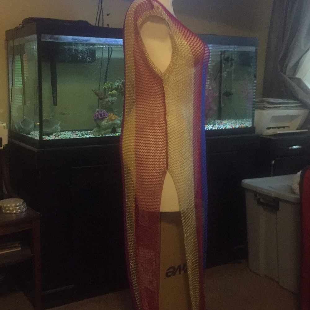 Fishnet Muti Colored Maxi Shell - Picture 3 of 3